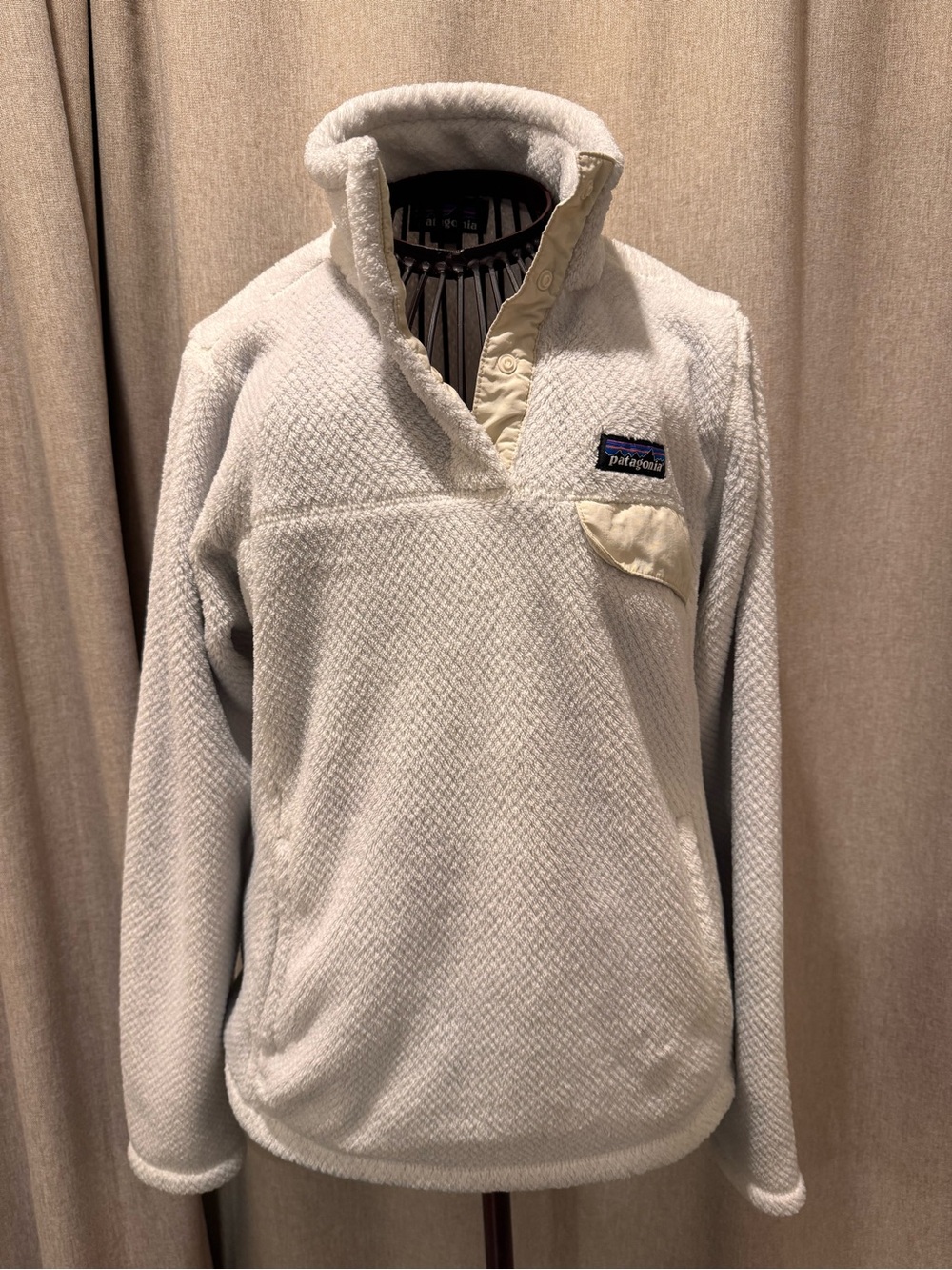 Patagonia Polartec Thermal Pro Snap-T Fleece Pullover Cream White Small